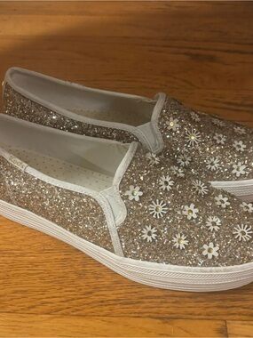 Keds x Kate Spade New York Double Decker Glitter Slip-On Sneakers